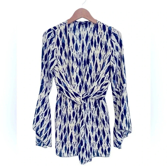 Vici Blue & Cream Dress - Picture 3 of 9